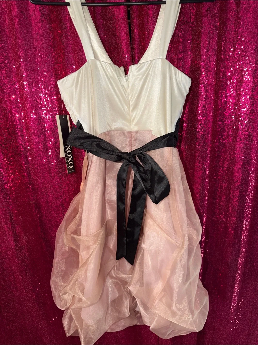 VINTAGE Y2K NWT XOXO Beaded Bubble Dress Pink Coquette